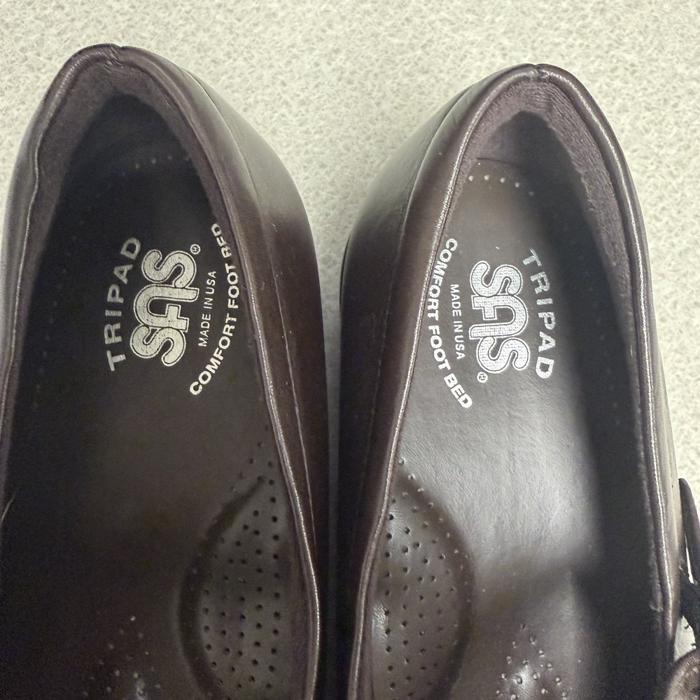 SAS MARIA Mary Jane Women's Size 8.5 W Wide Dark Brown Leather Comfort Shoes - Picture 8 of 11